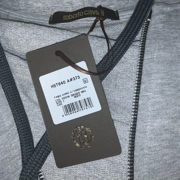 Roberto Cavalli zipper sweater hoodie